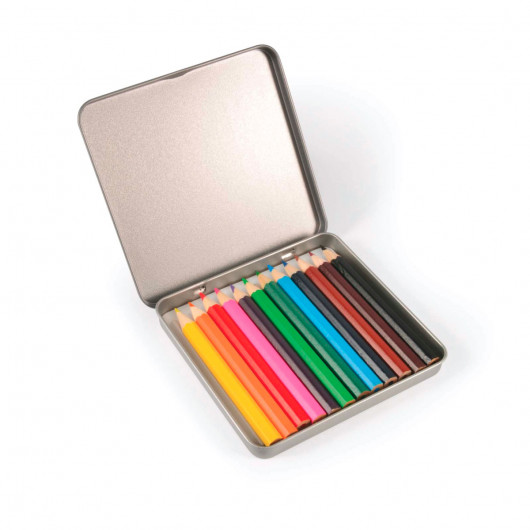 Promotional Pixie Tin & Colouring Pencils Angle